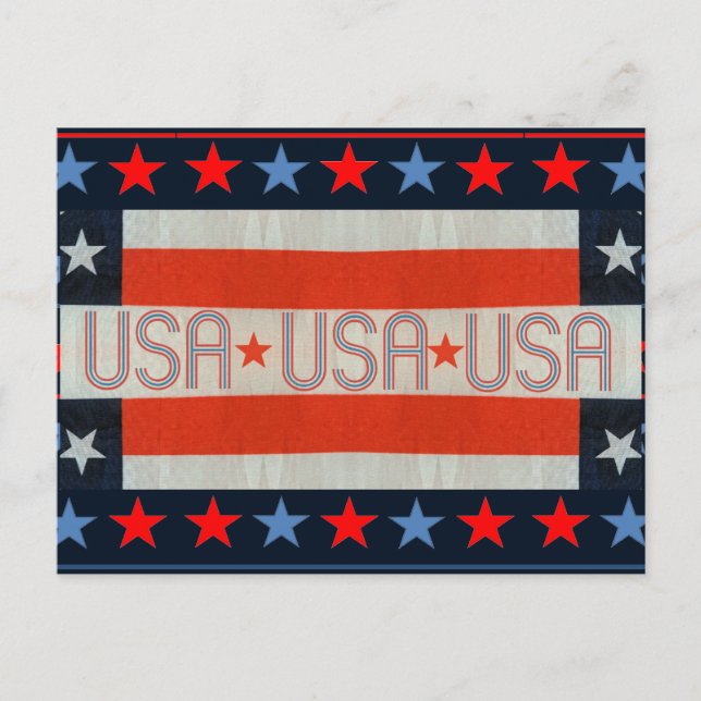 Carte postale de drapeau des Etats-Unis (Devant)