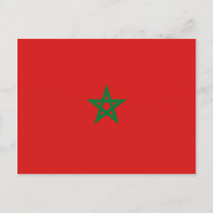 Carte postale de drapeau du Maroc