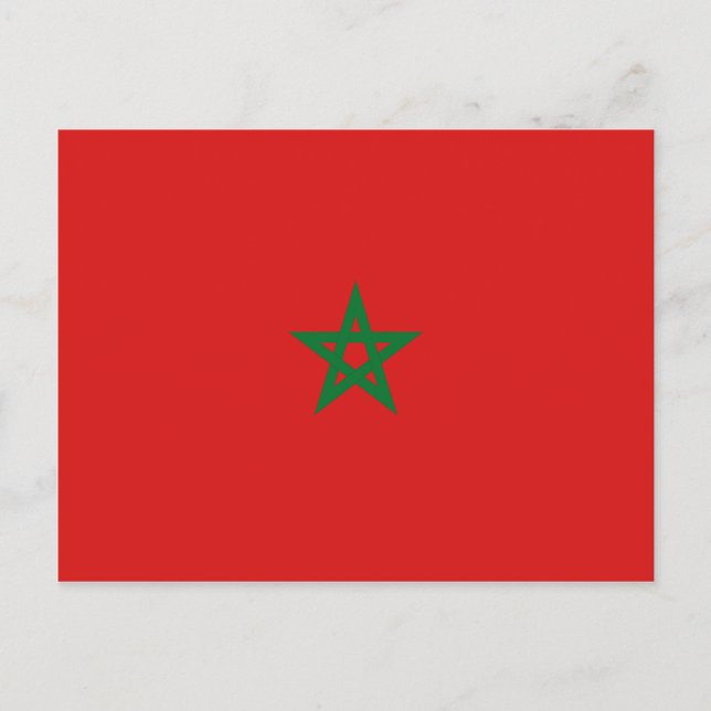 Carte postale de drapeau du Maroc (Devant)