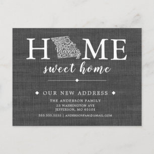 Carte postale de Faire-part de déménagement d'État