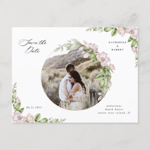 carte postale de faire-part de jardin anglais flor