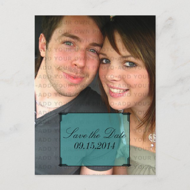 Carte postale de faire-part de mariage à encadreme (Devant)