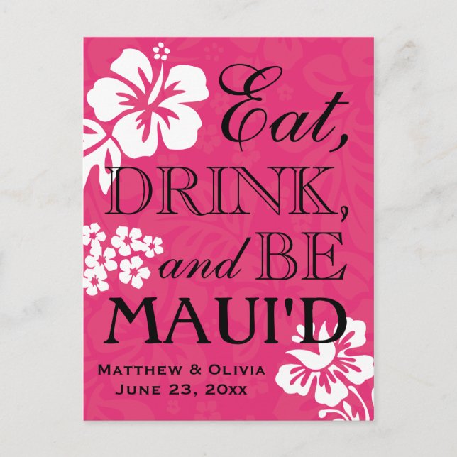 Carte postale de Faire-part de mariage à Maui (Devant)