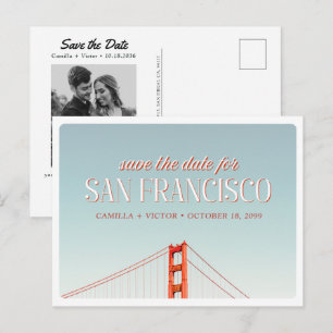 Carte postale de faire-part de mariage à San Franc