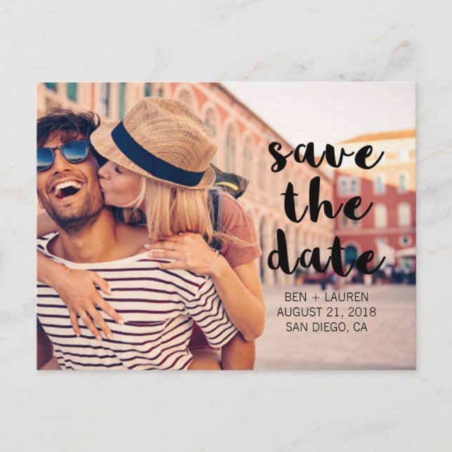 Carte postale de faire-part de mariage avec photo  (Devant)