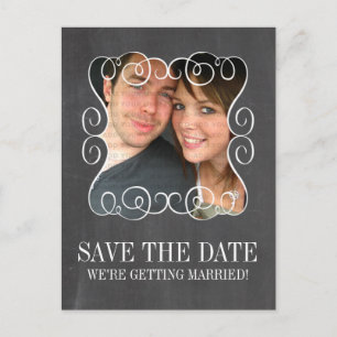 Carte postale de faire-part de mariage avec photo
