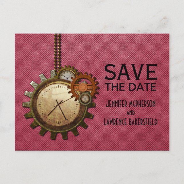 Carte postale de faire-part de mariage avec une ho (Devant)