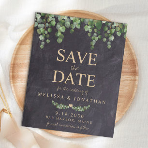 Carte postale de faire-part de mariage rustique à 