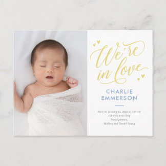 Carte postale de Faire-part de naissance de couleu