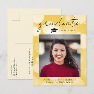 Carte postale de faire-part de remise de diplômes