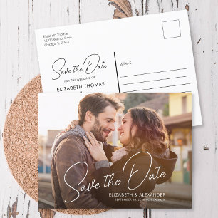 Carte postale de faire-part simple et élégant avec
