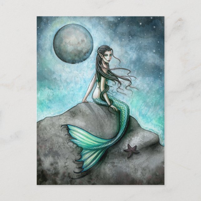 Carte postale de fantasy Meramid Dark Moon (Devant)