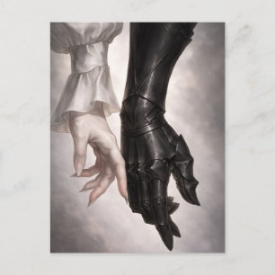 Carte postale de fantasy sombre Main dans l'armure