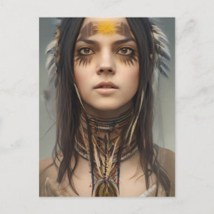 CARTE POSTALE DE FEMME JEUNE ET JOLIE INDIENNE AMÉ