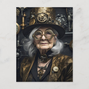 Carte postale de femme Steampunk