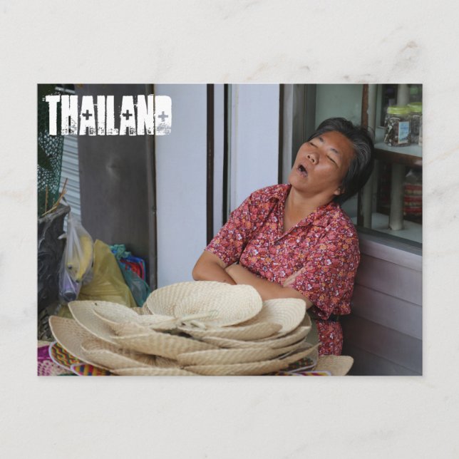 Carte postale de femme thaïlandaise endormie (Devant)