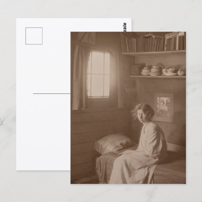 Carte postale de femme victorienne (Devant / Derrière)