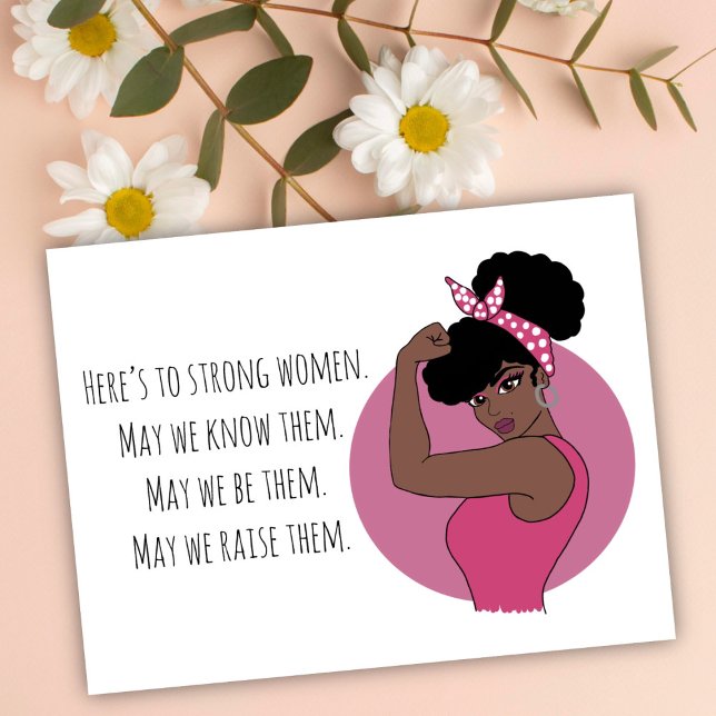 Carte postale de femmes noires fortes (Créateur téléchargé)