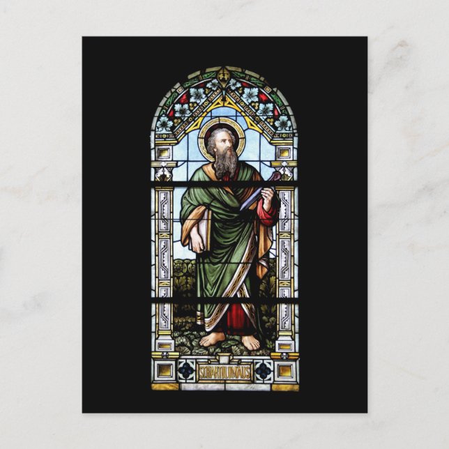 Carte postale de fenêtre d'église (Devant)