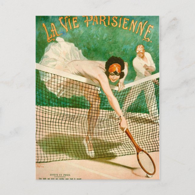 Carte postale de fête de tennis (Devant)