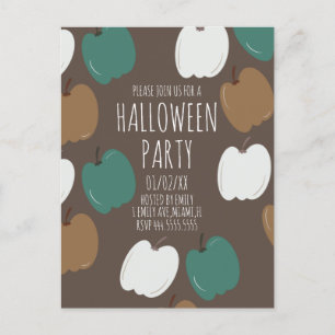 Carte postale de fête d'Halloween citrouilles auto