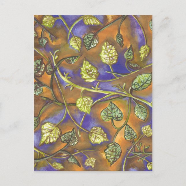 carte postale de feuilles ondulantes (Devant)