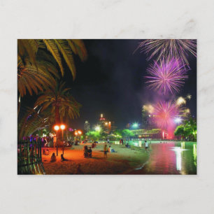 Carte postale de feux d'artifice