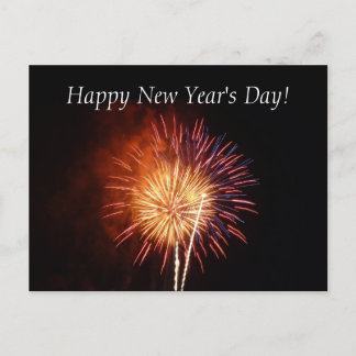 Carte postale de feux d'artifice du jour de
