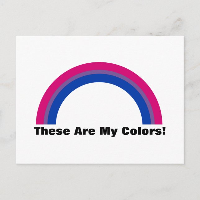 Carte postale de fierté arc-en-ciel bisexuelle (Devant)