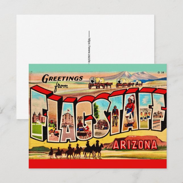 Carte postale de Flagstaff Arizona (Devant / Derrière)