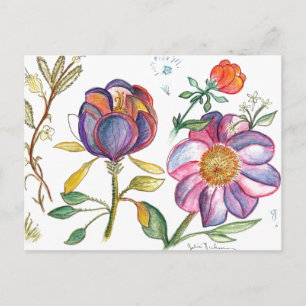 Carte postale de fleur de tulipe