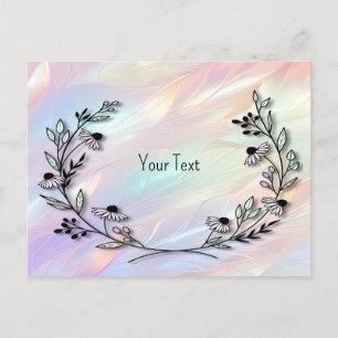 Carte postale de fleur minimale
