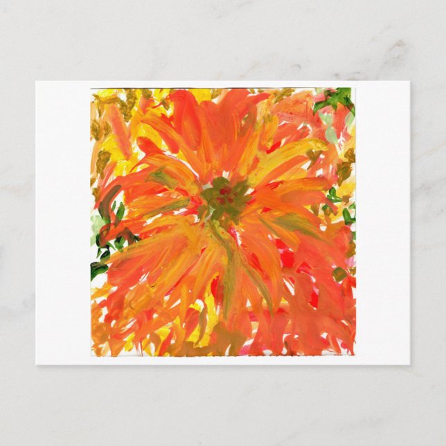 Carte postale de fleur orange glorieuse (Devant)