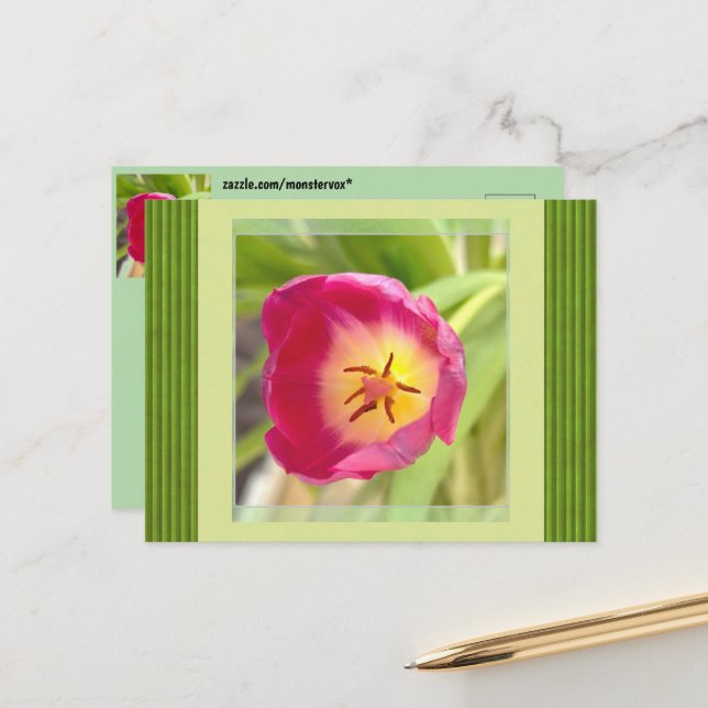 Carte postale de fleurs (Devant/Arrière en situation)