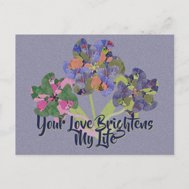 Carte postale de fleurs d'art (Devant)