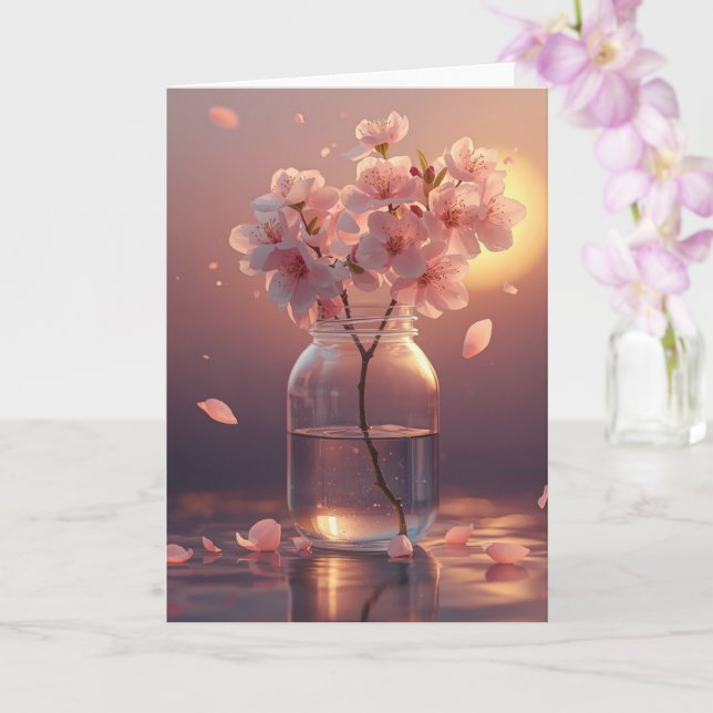 Carte postale de fleurs de cerisier - Sakur élégan (Orchidée)