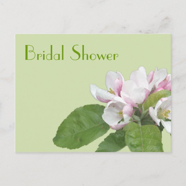 carte postale de fleurs de pommier pour douche de  (Devant)