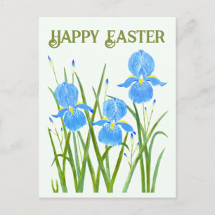 Carte postale de fleurs d'iris