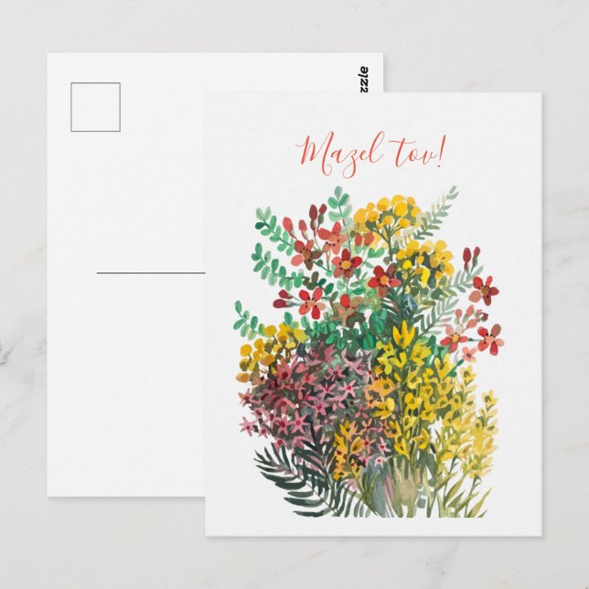 Carte postale de fleurs sauvages (Devant / Derrière)