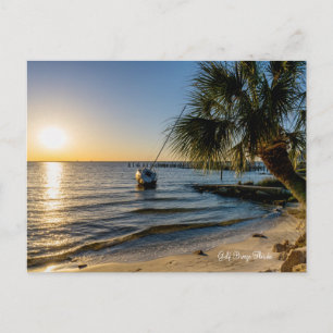Carte postale de Floride avec coucher de soleil et