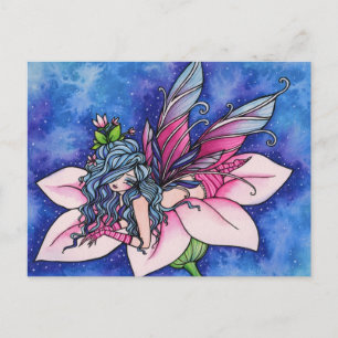 Carte postale de Flower Imaginaire Art par Hannah 