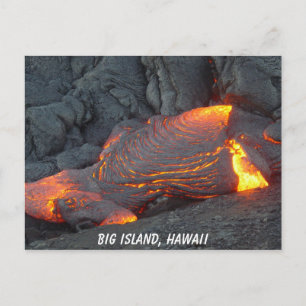 Carte postale de flux de lave de Big Island