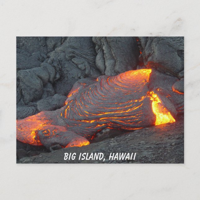 Carte postale de flux de lave de Big Island (Devant)