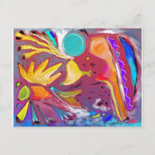 Carte postale de formes amusantes jouant