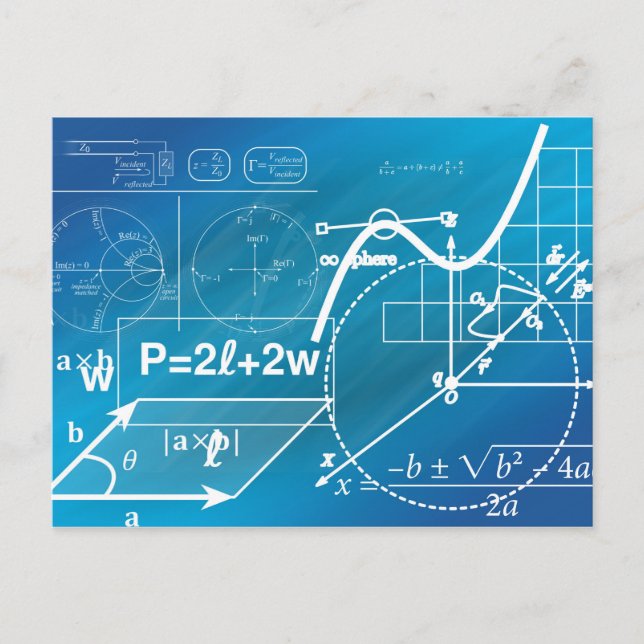 carte postale de formule géométrique (Devant)