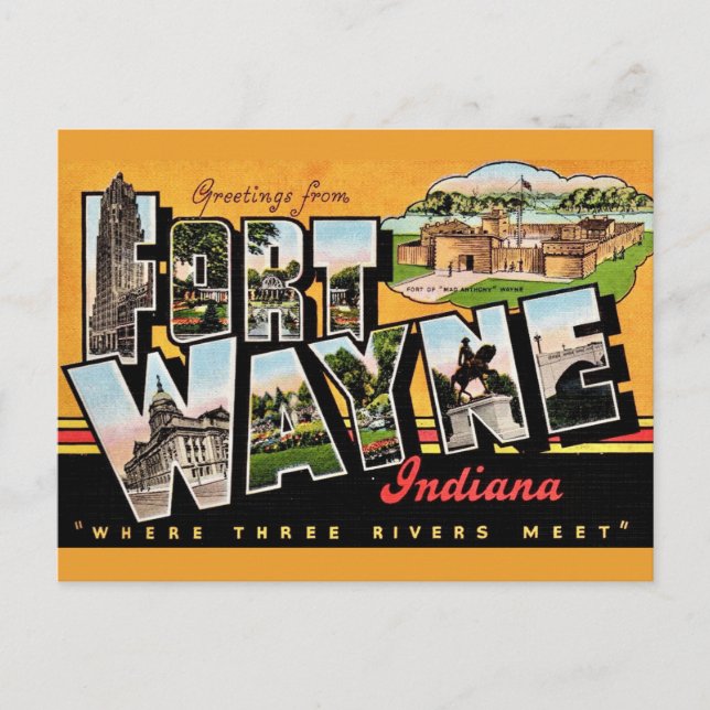 Carte postale de Fort Wayne IN (Devant)