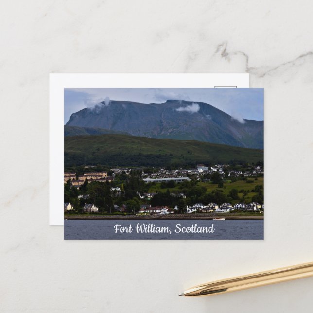 Carte postale de Fort William, Écosse (Devant/Arrière en situation)