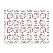 Carte postale de fraise à la pomme