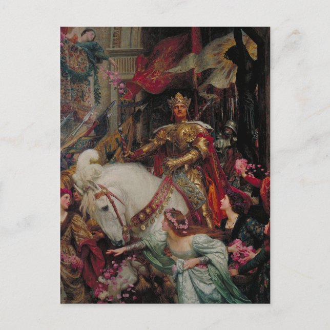 Carte postale de Frank Dicksee - Les Deux Couronne (Devant)