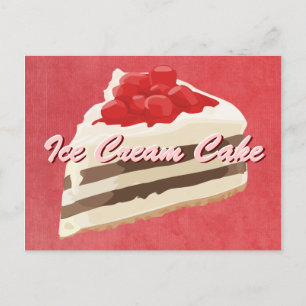 Carte postale de gâteau à la crème de glace